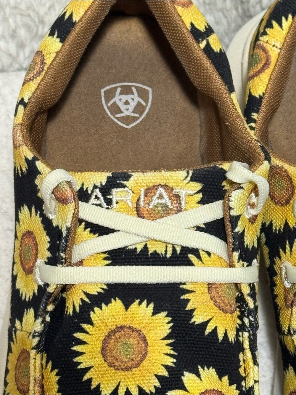 🌻 Ariat Hilo Sunflower Skies Canvas Slip On Sneakers Shoes Women's Sz 9.5 - Picture 8 of 16